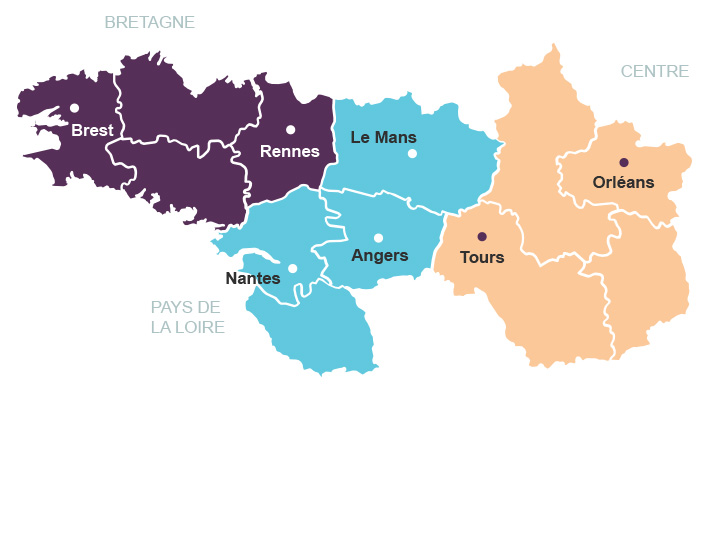 Interrégion du CGO depuis le 1er Janvier 2016, suite au nouveau découpage des régions