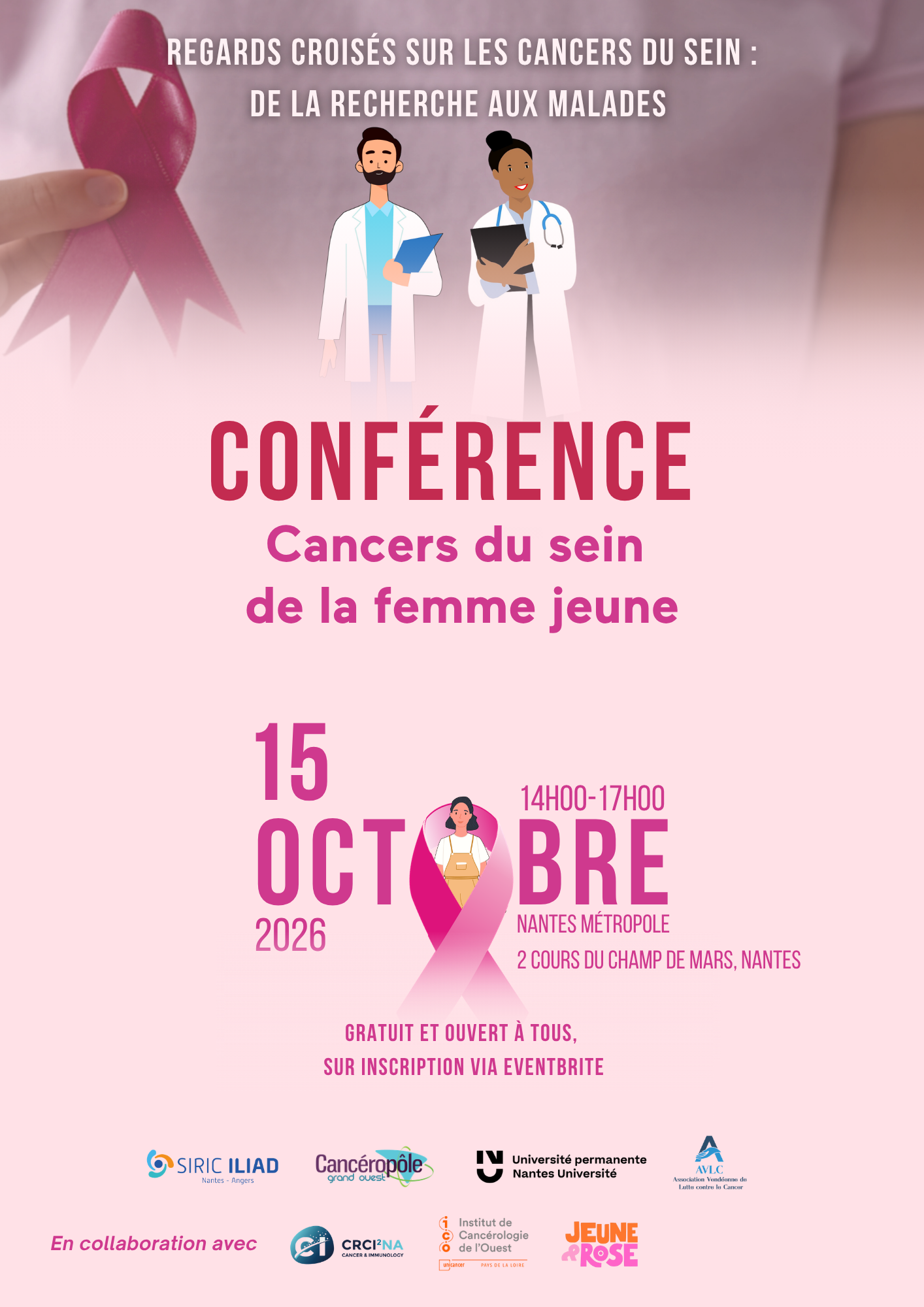 Affiche conférence octobre rose 2026